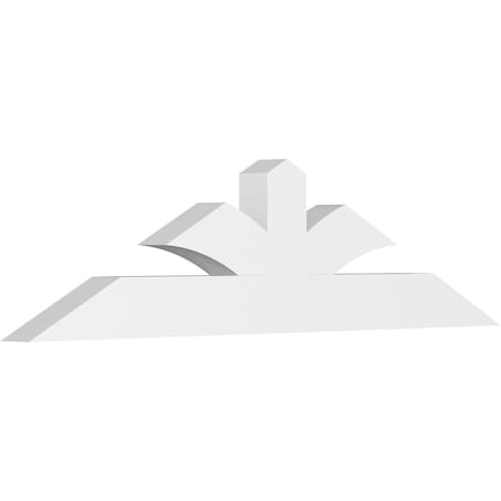 Ekena Millwork Richland Architectural Grade PVC Gable Bracket, 72"W x 18"H x 4"D x 6"F, 6/12 Pitch GBP072X18X0406RIC00